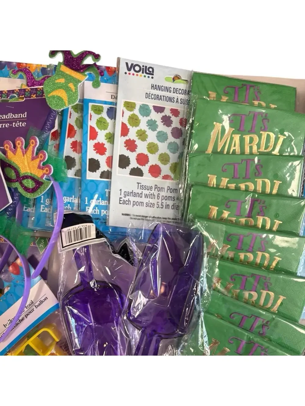 Mardi Gras Decoration Bundle Party Supplies Decor New Sealed Items